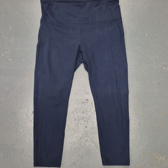 XERSION Women's Navy Legging EverPerform Activewear 7/8 Cotton Spandex Size XL - Picture 3 of 10